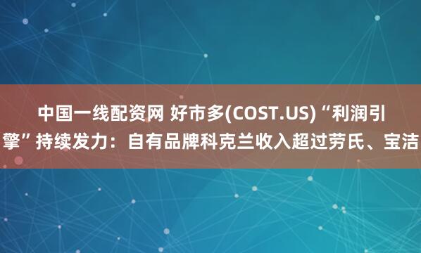中国一线配资网 好市多(COST.US)“利润引擎”持续发力：自有品牌科克兰收入超过劳氏、宝洁
