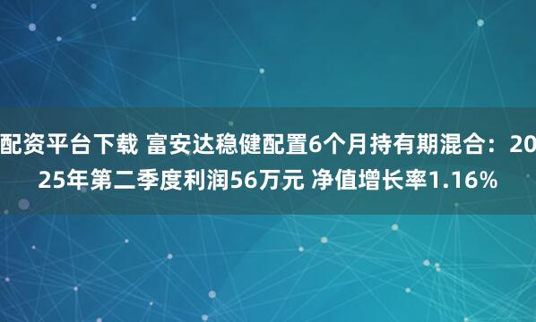 配资平台下载 富安达稳健配置6个月持有期混合：2025年第二季度利润56万元 净值增长率1.16%